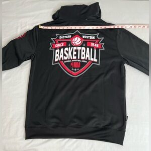 NBA Hoodie men’s Basketball Sweatshirt Black Red Medium Pullover